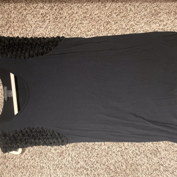 DESIGN HISTORY FLORAL TEXTURED TUNIC TANK BLACK - Picture 4 of 5